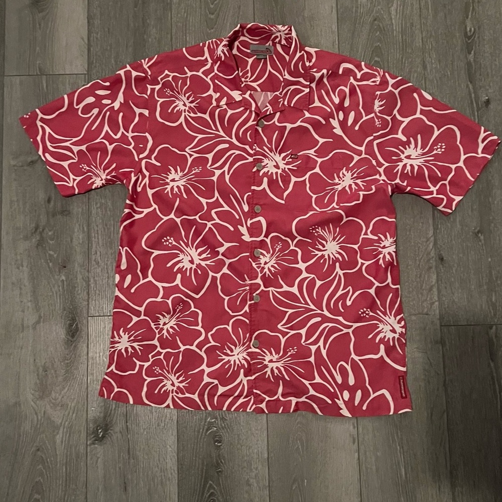 Hawaiian Floral Red Shirt